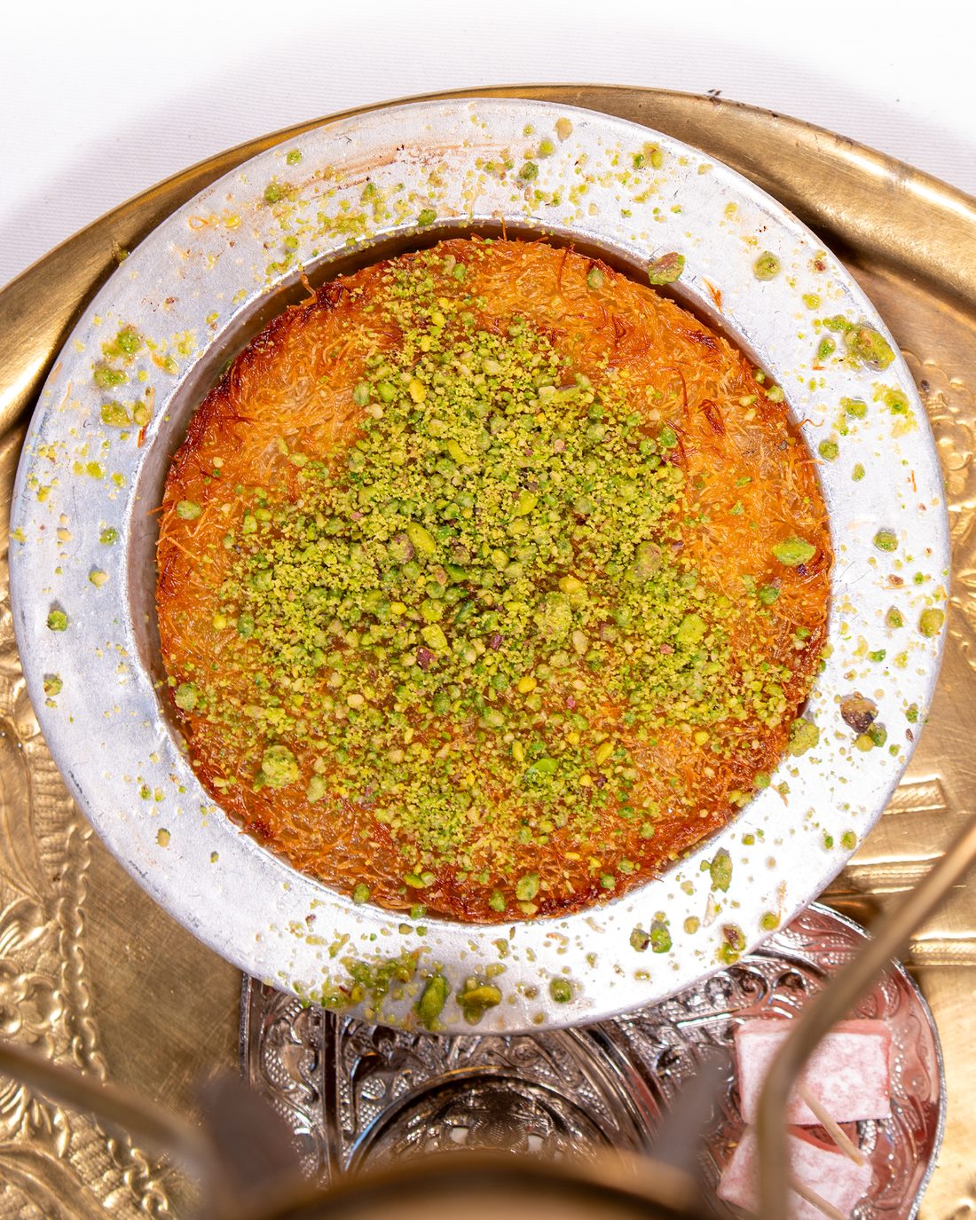 Künefe mit Pistazien im KENT Restaurant Wien — hausgemacht am Brunnenmarkt